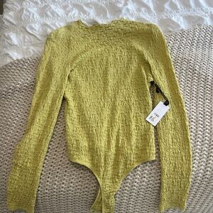 Textured Green Bodysuit